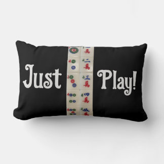 枕麻雀タイル遊のみ ランバークッション