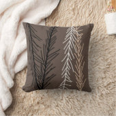 枕黒はっきりした白グレー抽象芸術自然アート クッション (ブランケット)