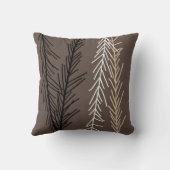 枕黒はっきりした白グレー抽象芸術自然アート クッション (裏面)