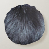 枕黒猫顔 ラウンドクッション (裏面)