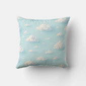 枕（ふわふわ白い雲の模様） クッション (裏面)