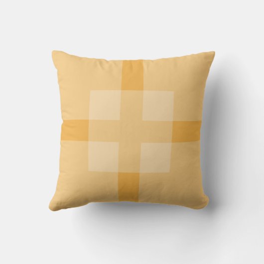 枕 – オレンジ色の正方形の重なり (裏面)