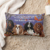 枕、カバリエスパニエル犬、4種類のスパニエル犬 ランバークッション (ブランケット)