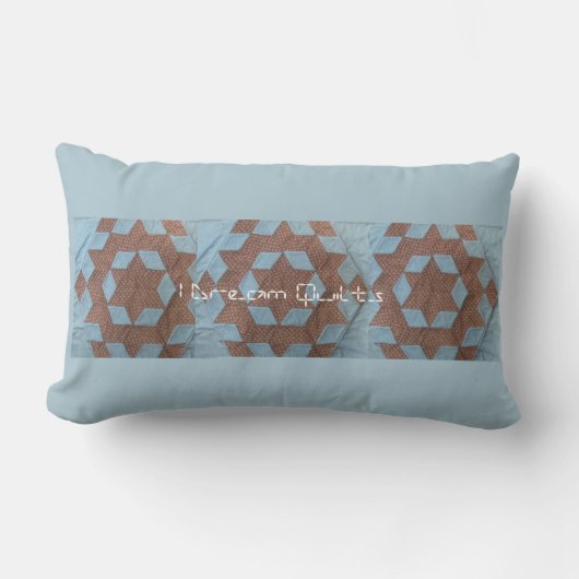 枕 – キルト模様 – 城 (正面)