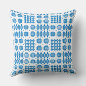 枕、クッションのウェールズのタペストリーパターン白黒 クッション (裏面)