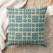 枕、クッションウェルシュタペストリー模様:ネイビータープ クッション (ブランケット)