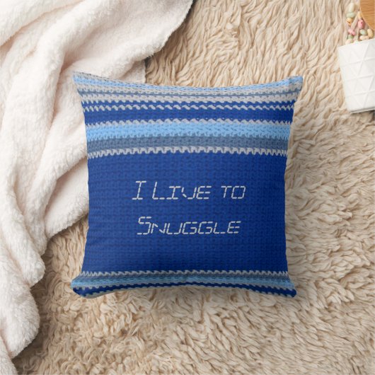 枕 – クロシェストライプで青いアイテム (ブランケット)