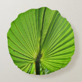 枕 – グリーンパームフォンド ラウンドクッション (裏面)