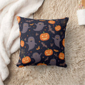 枕（ハロウィーン模様のカボチャ彫り） クッション (ブランケット)