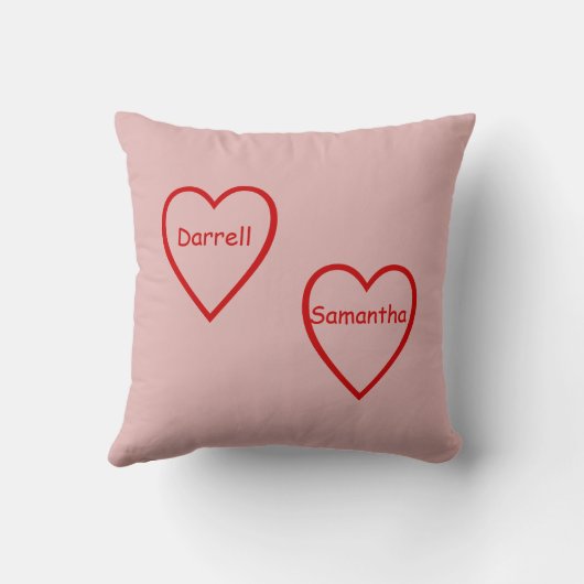 枕 – バレンタインハートグラフィック (裏面)