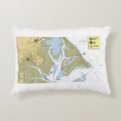 枕-プリマス、Duxbury及びキングストン湾の地図 アクセントクッション (正面)