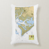 枕-プリマス、Duxbury及びキングストン湾の地図 アクセントクッション (正面(垂直))