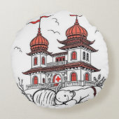 枕 ラウンドクッション (裏面)