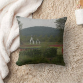 枕-ラベンダー領域の庭 クッション (ブランケット)