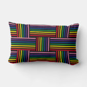 枕 – レインボーカラーリボン織り (裏面)