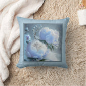 枕 – ロマンチックなフローラ、牡丹の花、パエオニア (ブランケット)