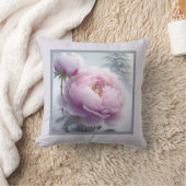 枕 – ロマンチックなフローラ、牡丹の花、パエオニア (ブランケット)