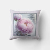 枕 – ロマンチックなフローラ、牡丹の花、パエオニア (裏面)