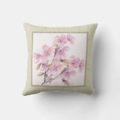 枕 – ロマンチックなフローラ、花、シェリー花 (裏面)