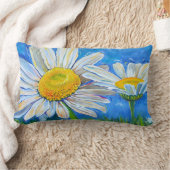枕: 吹きさらしのデイジー! ランバークッション (ブランケット)