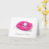 枕、婚約パーティ カード (黄色い花)