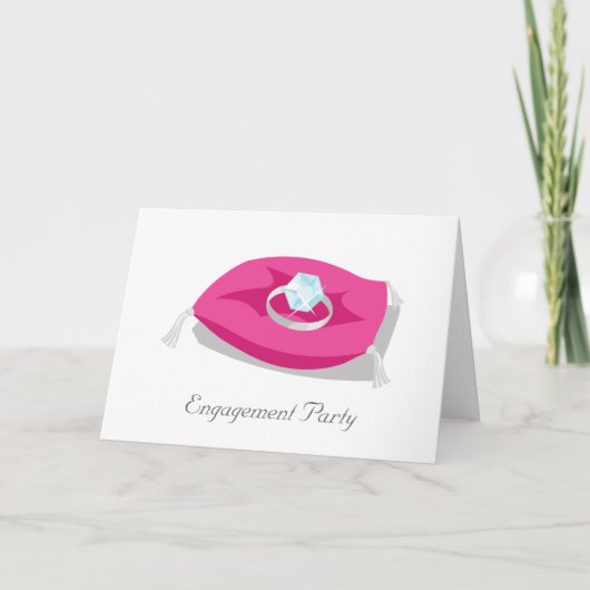 枕、婚約パーティ カード (正面)