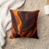 枕--巨大なオレンジケシ クッション (ブランケット)