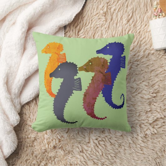 枕 – 海カラフルの馬 (ブランケット)