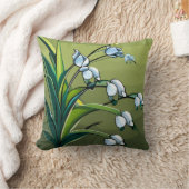 枕:素敵なリリー:春の繊細なダンス クッション (ブランケット)