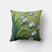 枕:素敵なリリー:春の繊細なダンス クッション (裏面)