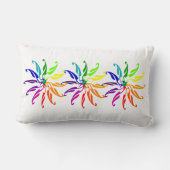 枕(腰巻) – カラーホイール葉の白色 ランバークッション (裏面)