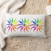 枕(腰巻) – カラーホイール葉の白色 ランバークッション (ブランケット)