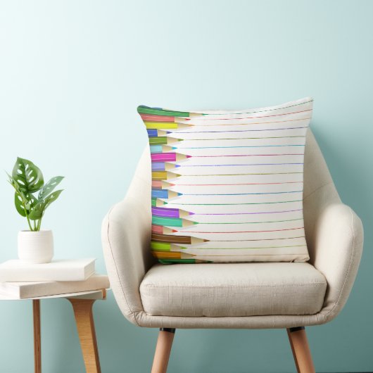 枕 – 色付き鉛筆ライン (椅子)