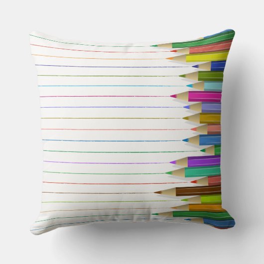 枕 – 色付き鉛筆ライン (裏面)