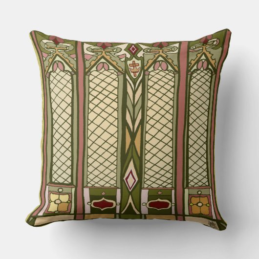 枕- (芸術および技術のスタイル) クッション (正面)