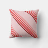 枕 – 赤いストライプピンク (裏面)
