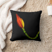 枕-赤いバナナの花の植物 クッション (ブランケット)