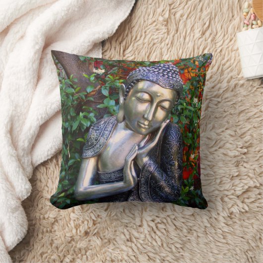 枕|銀製の仏 クッション (ブランケット)