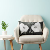 枕- 2本のオランダカイウユリ ランバークッション (椅子)