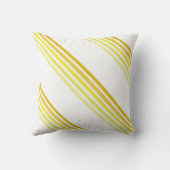枕 – 5つのシェードの黄色の線のグループ (裏面)