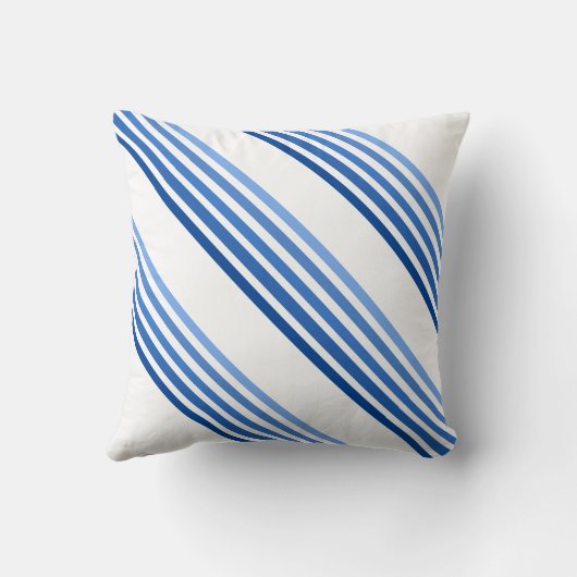 枕 – 5つの色合いの青い線の3つのグループ (裏面)