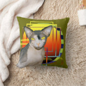 枕| Sphynx猫の忍者の透明な背景 クッション (ブランケット)