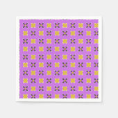 枕PP 51: 1 / 3ピンクイエローブラウン スタンダードカクテルナプキン (正面)