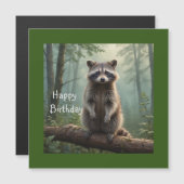 林内ラクーン磁気誕生日カード (正面/裏面)