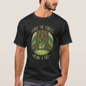 林救に木を植える Tシャツ (正面)