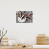 林李のアートウォー中国のターカラー9コイフィッシュムーン ポスター (キッチン)