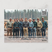 林業はがきテンプレート5 photo DIY logging ポストカード (裏面)