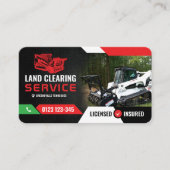 林業マルチング、土地清掃、ブッシュのホーギング 名刺 (正面)