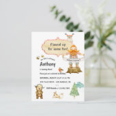 林業作業員の誕生日パーティー ポストカード (スタンド正面)