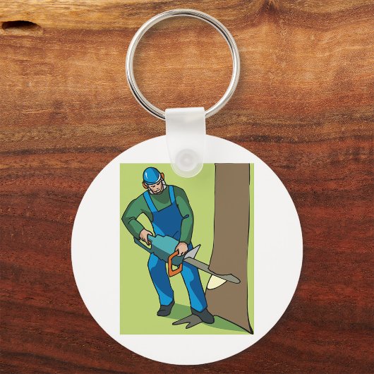 林業労働者 キーホルダー